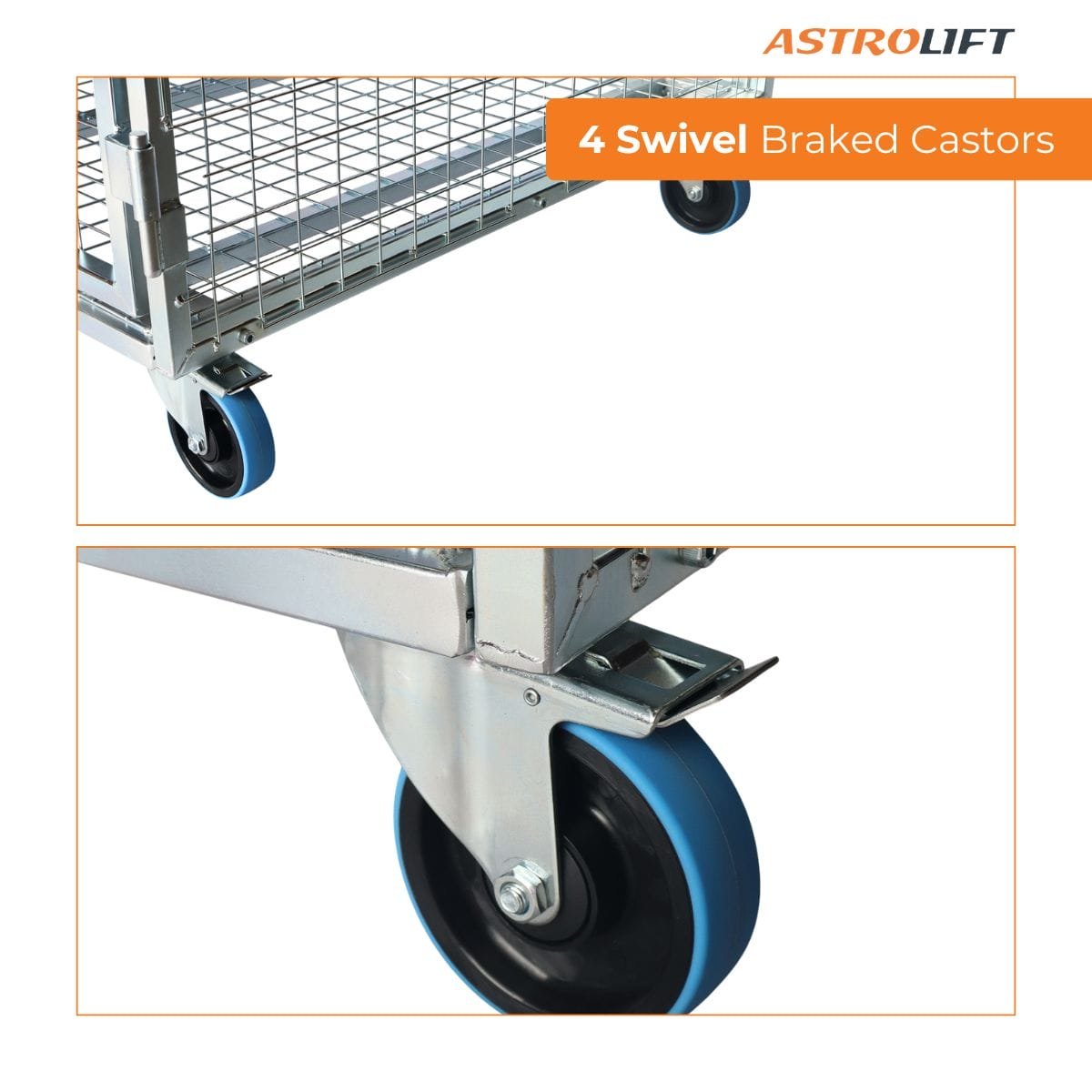 Buy Cage Trolley (Dual-door - Small) in Cage Trolley from Astrolift NZ